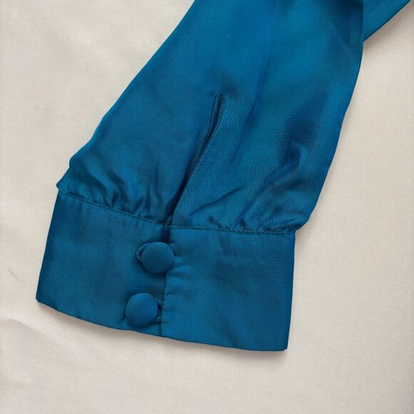 Banana Republic - Silk Blend Blouse - Peacock Blue - Size S - NWT - Picture 3 of 10